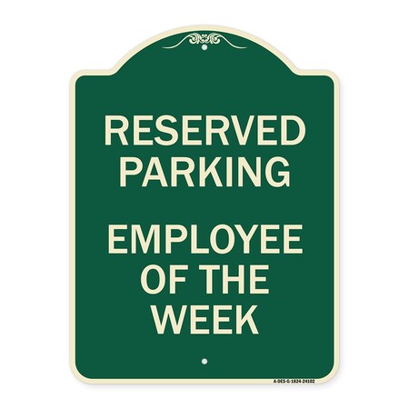 Signmission Employee of the Week Heavy-Gauge Aluminum Architectural Sign, 24" x 18", G-1824-24102 A-DES-G-1824-24102